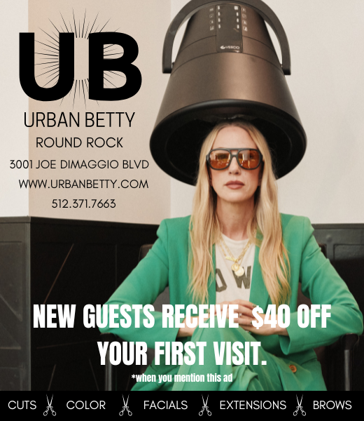 Urban Betty Round Rock – Luxury salon services with $40 off your first visit for new guests.